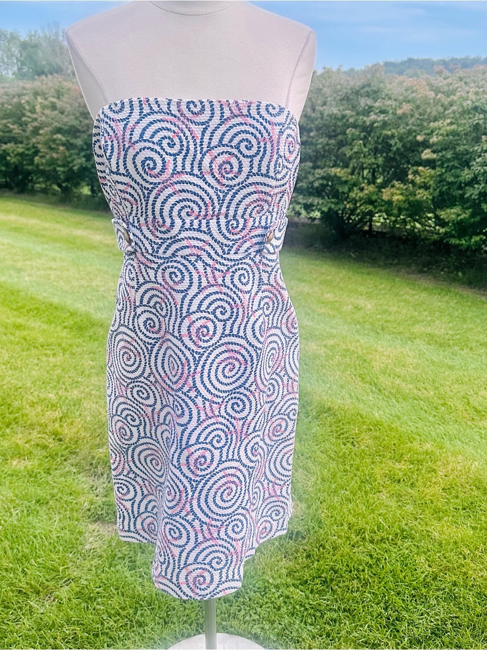 Vineyard Vines Starfish Rope Strapless Mini Dress